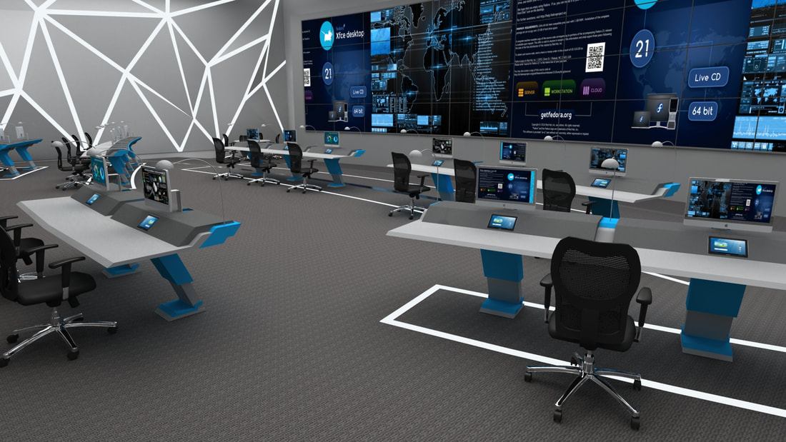 Modern technology operations control room